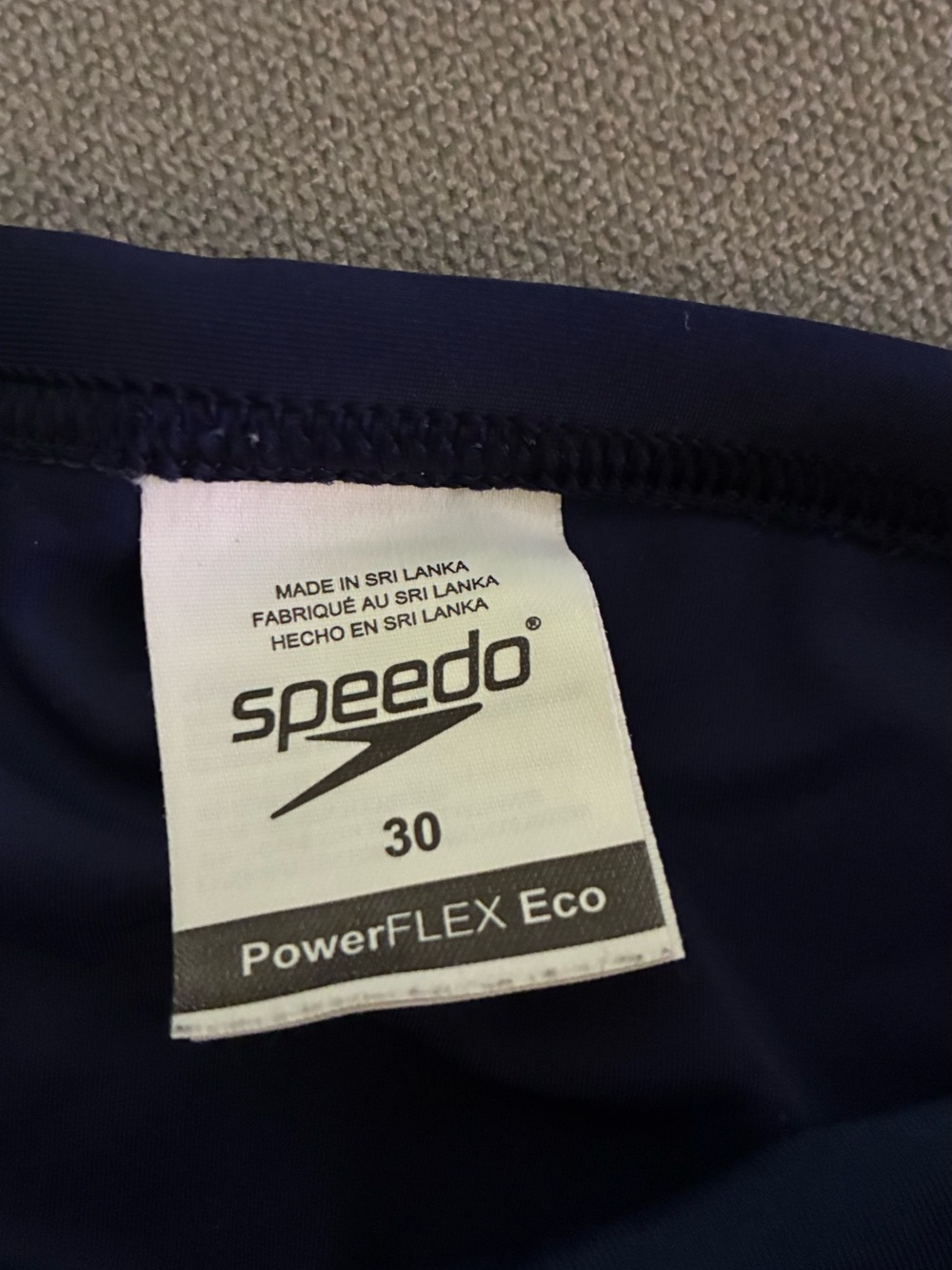 Speedo Dark Blue Men's Swim Briefs with White Logo - Picture 5 of 5